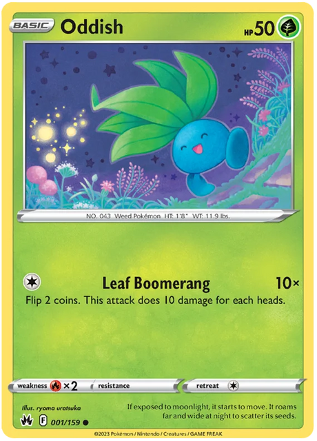 Oddish Crown Zenith Pokemon Card Single