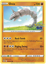 Onix Pokemon GO Card Singles 036/078