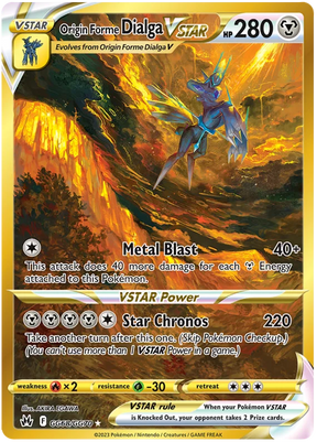 Origin Forme Dialga VSTAR Gold Crown Zenith Galarian Gallery Pokemon Card Single