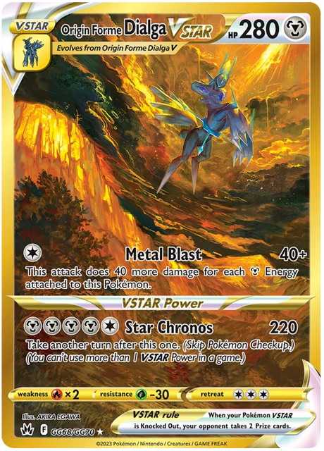 Origin Forme Dialga VSTAR Gold Crown Zenith Galarian Gallery Pokemon Card Single