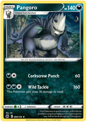 Pangoro Crown Zenith Pokemon Card Single