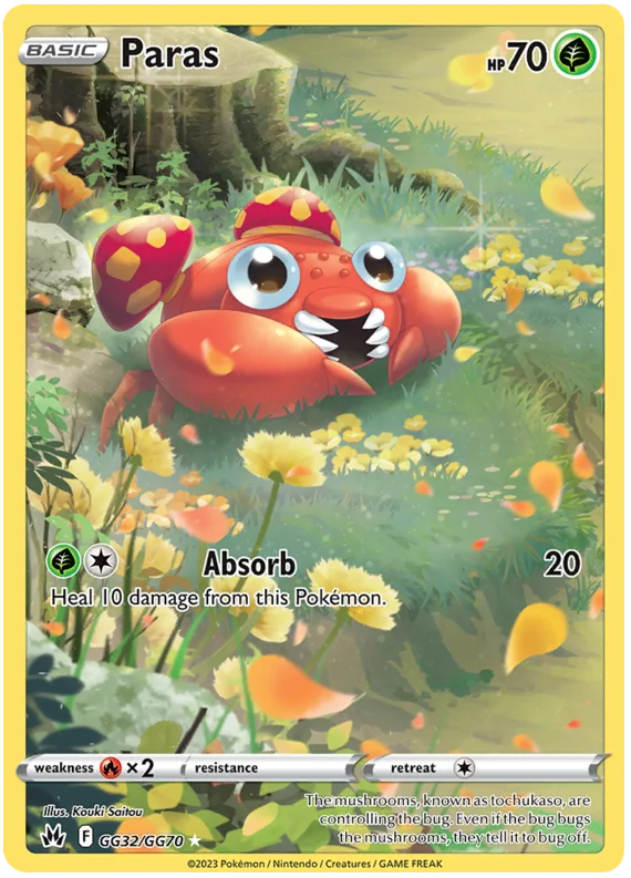 Paras Crown Zenith Galarian Gallery Pokemon Card Single