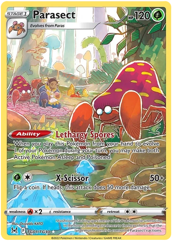 Parasect Lost Origin Trainer Gallery Pokemon Single Card TG01/TG30