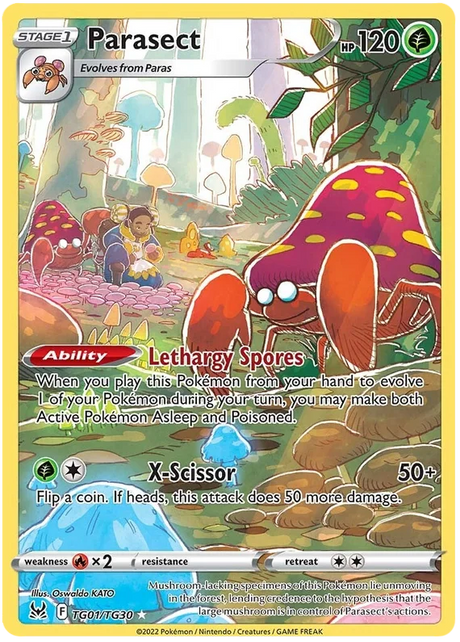 Parasect Lost Origin Trainer Gallery Pokemon Single Card TG01/TG30