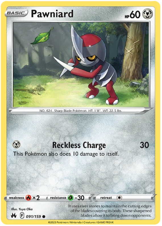 Pawniard 091 Crown Zenith Pokemon Card Single