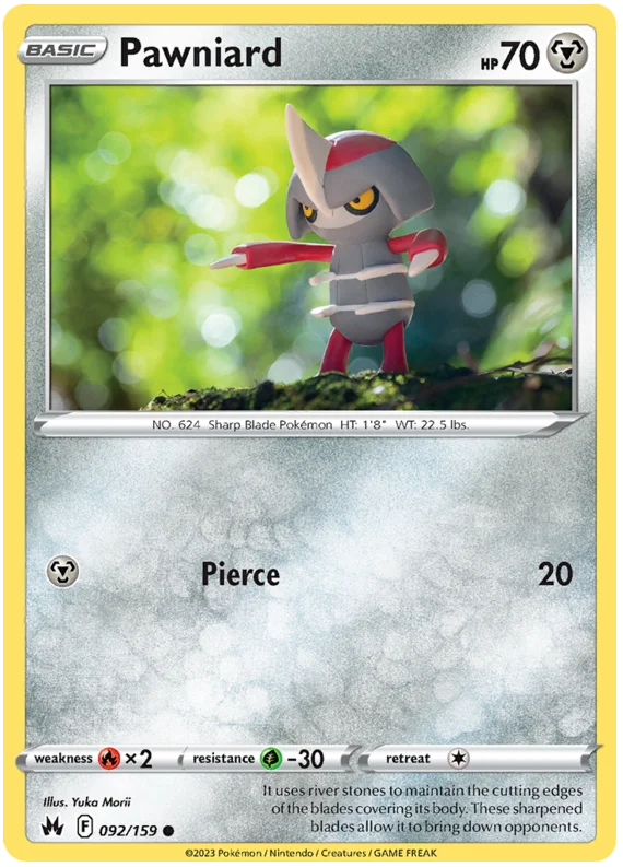 Pawniard 092 Crown Zenith Pokemon Card Single