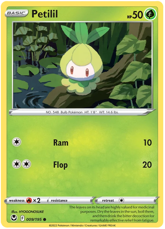Petilil Silver Tempest Pokemon Card Single