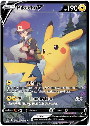 Pikachu V Lost Origin Trainer Gallery Pokemon Single Card TG16/TG30