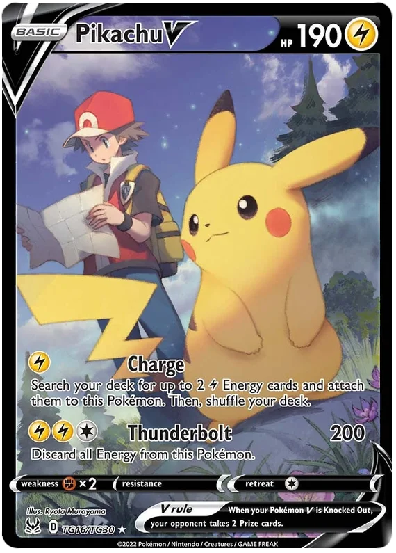 Pikachu V Lost Origin Trainer Gallery Pokemon Single Card TG16/TG30