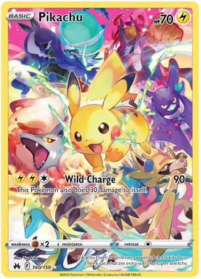 Pikachu Secret Rare Crown Zenith Pokemon Card Single