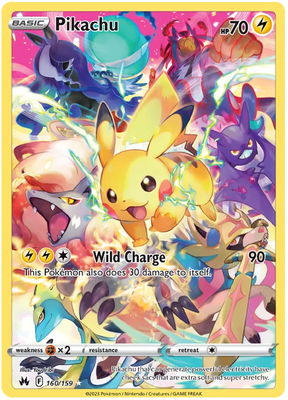 Pikachu Secret Rare Crown Zenith Pokemon Card Single