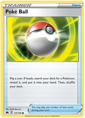 Poke Ball Crown Zenith Pokemon Card Single