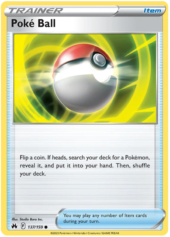 Poke Ball Crown Zenith Pokemon Card Single