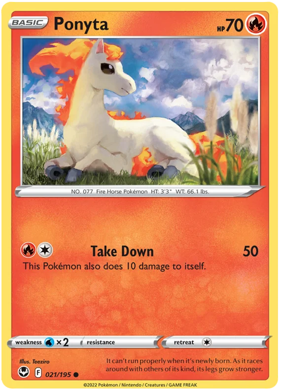 Ponyta Silver Tempest Pokemon Card Single