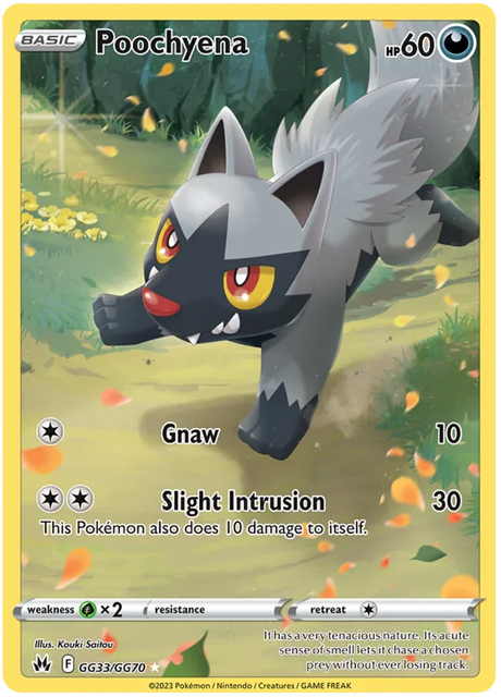 Poochyena Crown Zenith Galarian Gallery Pokemon Card Single