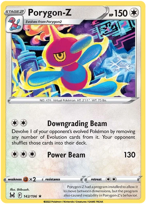 Porygon-Z Lost Origin Pokemon Single Card 142/196