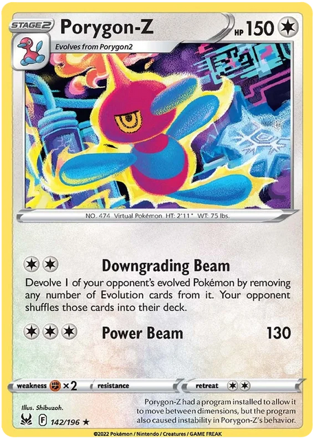 Porygon-Z Lost Origin Pokemon Single Card 142/196