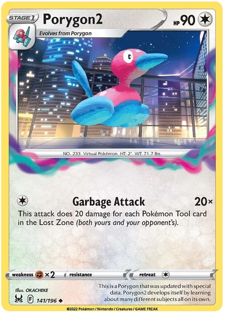 Porygon2 Lost Origin Pokemon Single Card 141/196