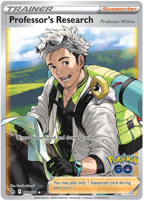 Professor's Research (Full Art) Pokemon GO Card Singles 078/078