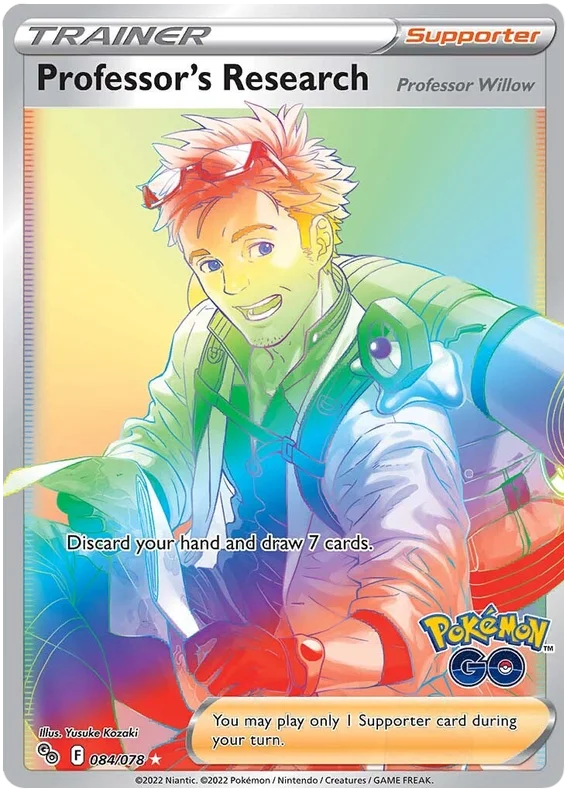 Professor's Research (Secret) Pokemon GO Card Singles 084/078