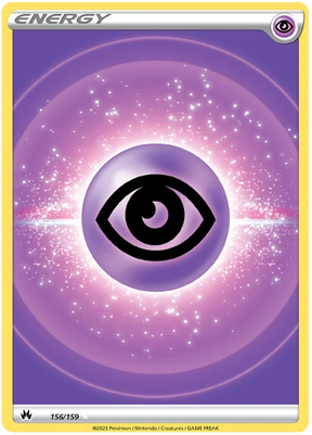 Psychic Energy Textured Full Art Crown Zenith Pokemon Card Single