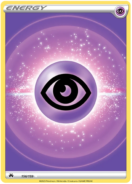 Psychic Energy Textured Full Art Crown Zenith Pokemon Card Single
