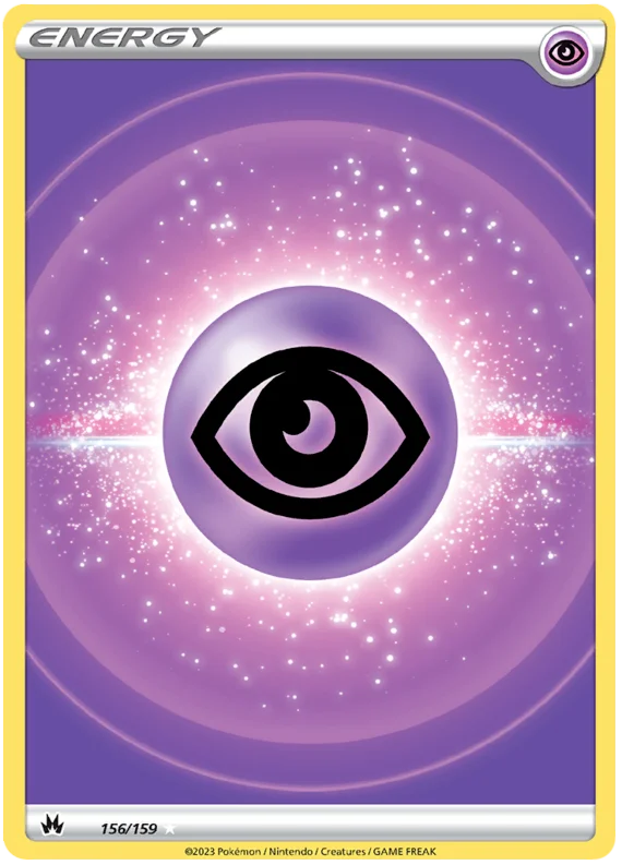 Psychic Energy Textured Full Art Crown Zenith Pokemon Card Single