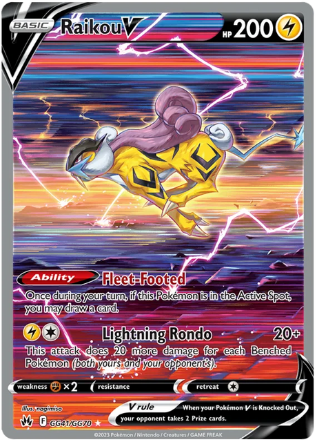 Raikou V Crown Zenith Galarian Gallery Pokemon Card Single