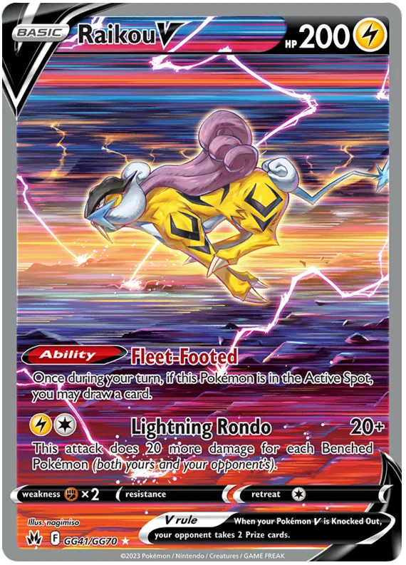 Raikou V Crown Zenith Galarian Gallery Pokemon Card Single