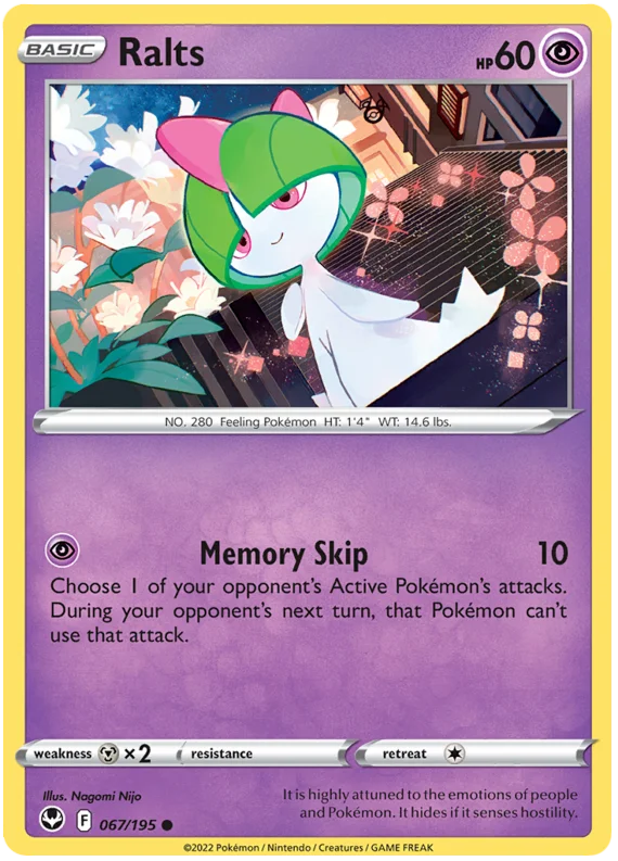 Ralts Silver Tempest Pokemon Single 067/195