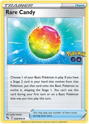 Rare Candy Pokemon GO Card Singles 069/078