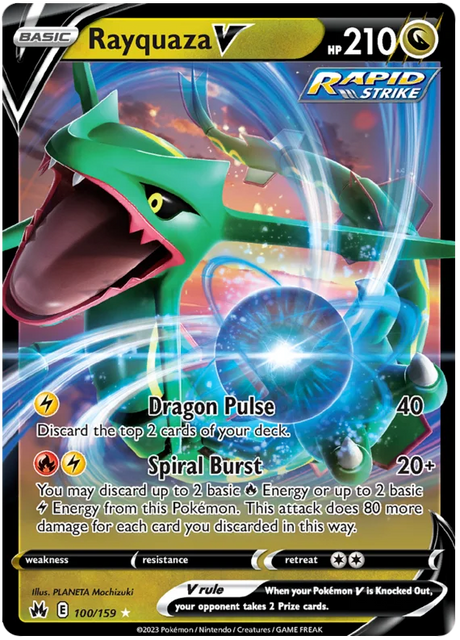 Rayquaza V Crown Zenith Pokemon Card Single