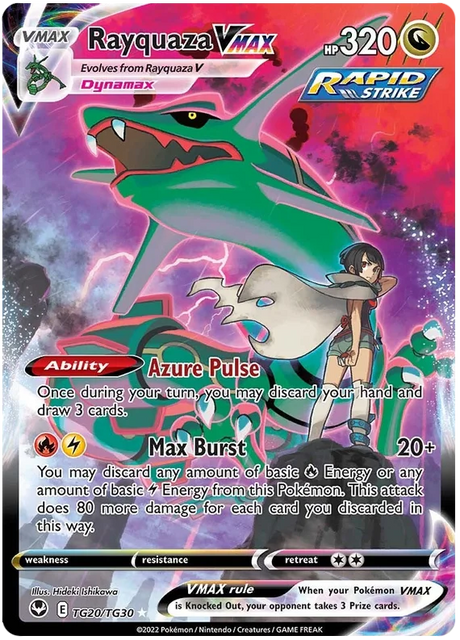 Rayquaza VMAX Silver Tempest Pokemon Single TG20/TG30