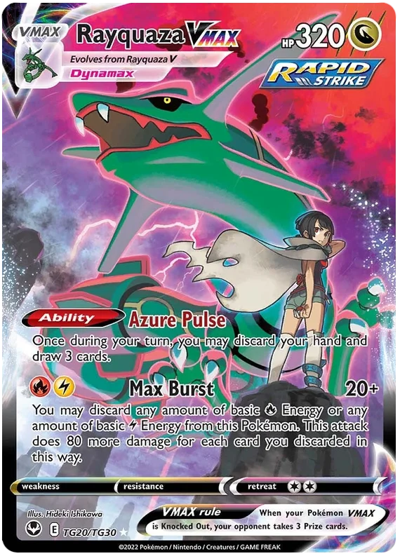 Rayquaza VMAX Silver Tempest Pokemon Single TG20/TG30