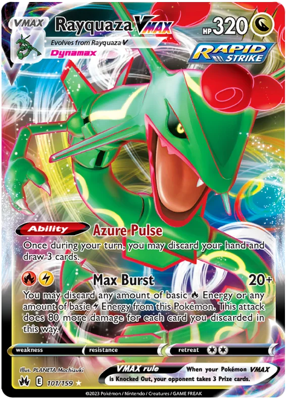 Rayquaza VMAX 101 Crown Zenith Pokemon Card Single
