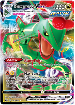 Rayquaza VMAX 101 Crown Zenith Pokemon Card Single