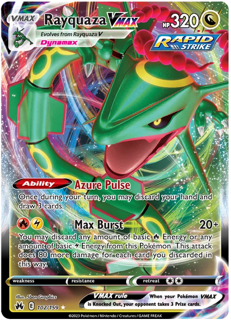Rayquaza VMAX 102 Crown Zenith Pokemon Card Single