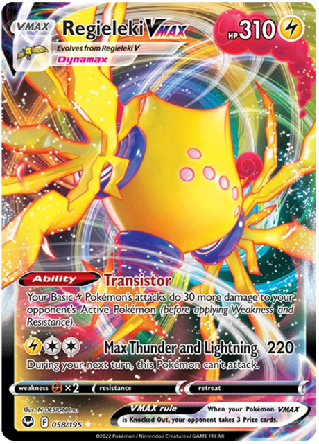 Regieleki VMAX Silver Tempest Pokemon Single 058/195