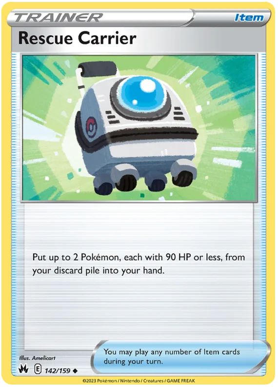 Rescue Carrier Crown Zenith Pokemon Card Single