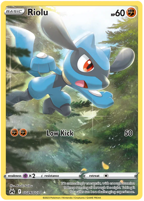 Riolu Crown Zenith Galarian Gallery Pokemon Card Single