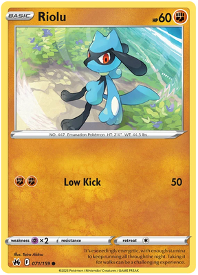 Riolu Crown Zenith Pokemon Card Single