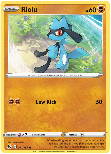 Riolu Crown Zenith Pokemon Card Single