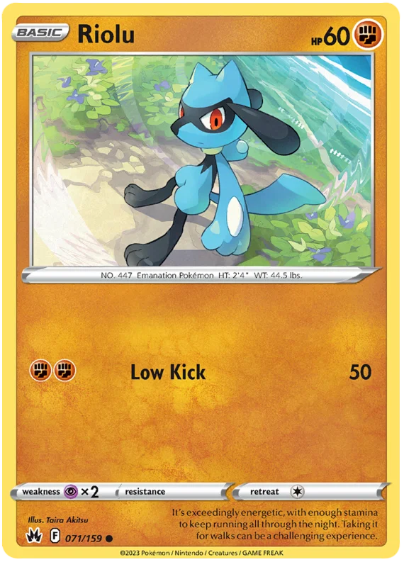 Riolu Crown Zenith Pokemon Card Single