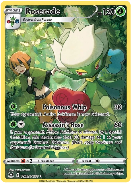 Roserade Lost Origin Trainer Gallery Pokemon Single Card TG02/TG30