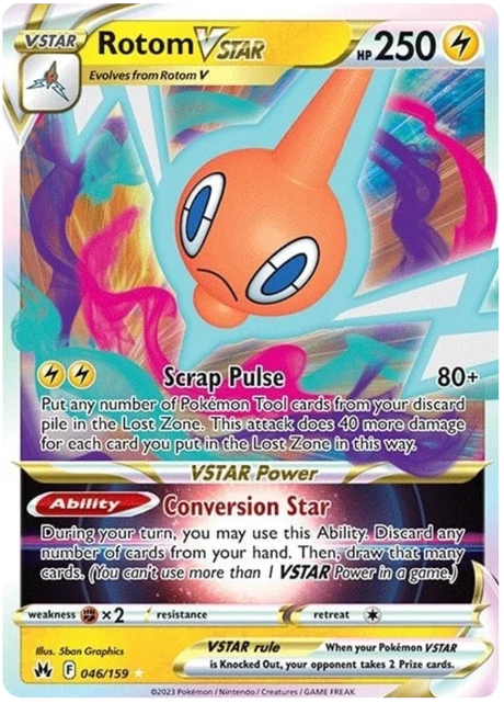 Rotom VSTAR Crown Zenith Pokemon Card Single