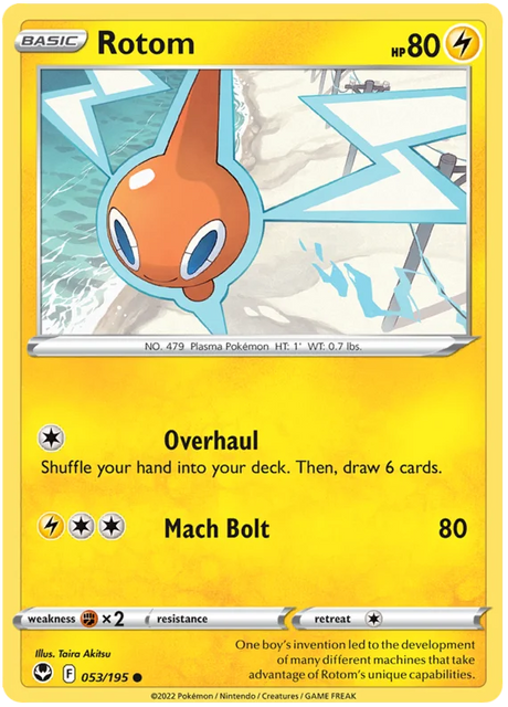 Rotom Silver Tempest Pokemon Single 053/195