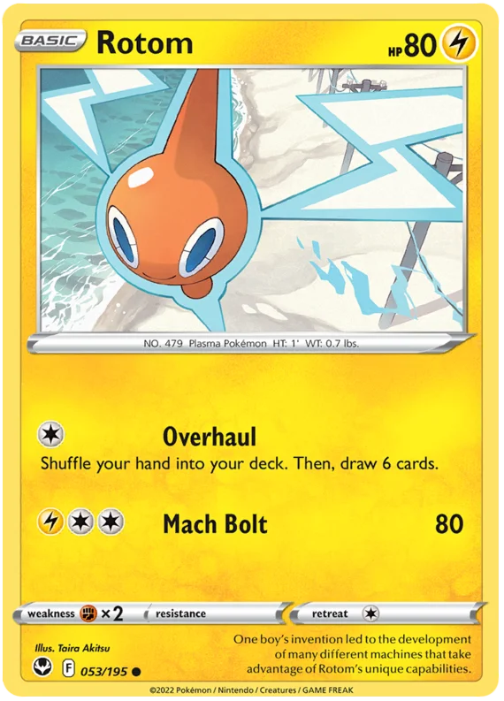 Rotom Silver Tempest Pokemon Single 053/195
