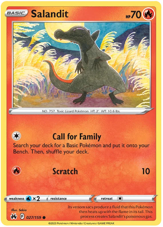Salandit Crown Zenith Pokemon Card Single
