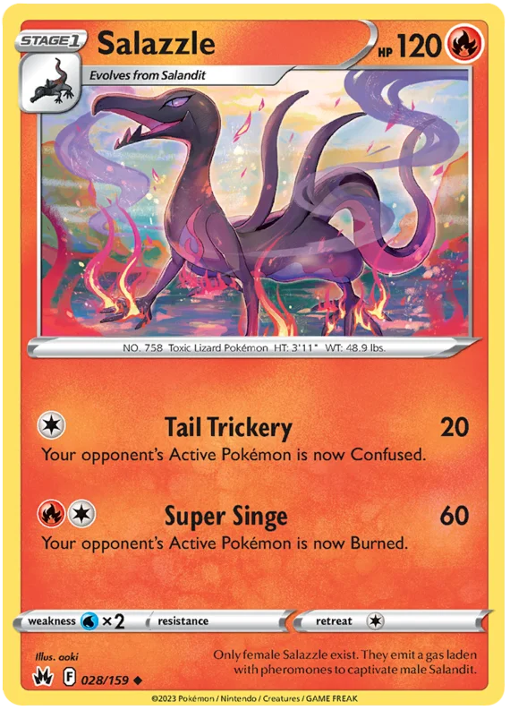 Salazzle Crown Zenith Pokemon Card Single