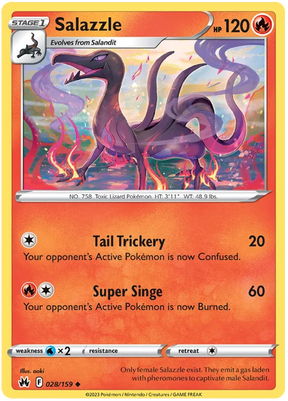 Salazzle Crown Zenith Pokemon Card Single